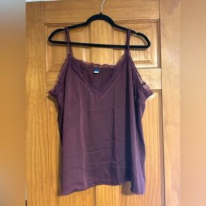 Old Navy Lace Trim Plum Cami